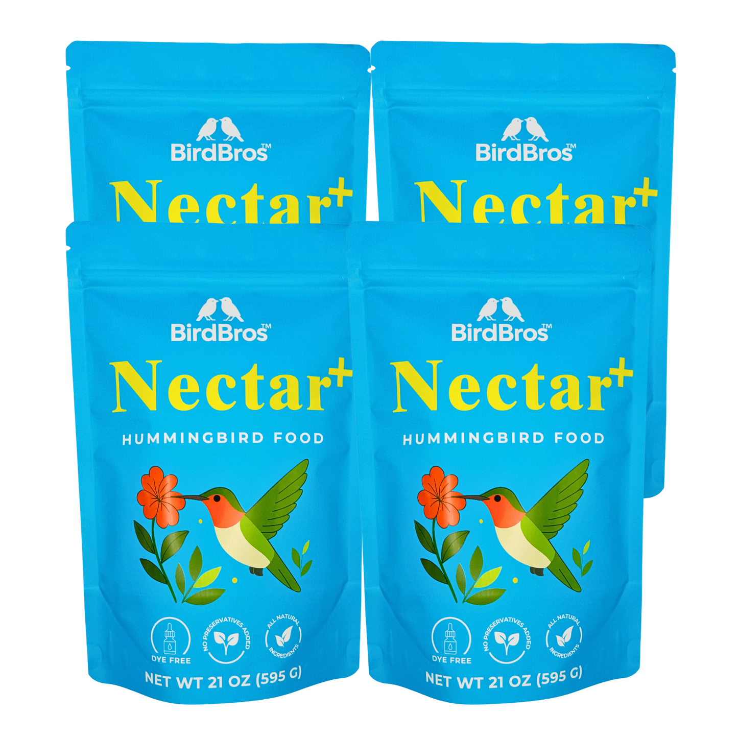 BirdBros™ Nectar+™ All-Natural Hummingbird Nectar Powder (4-Pack)